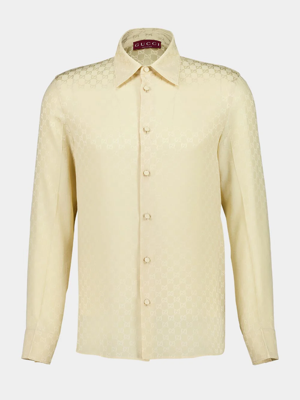 Beige GG Silk Jacquard Shirt