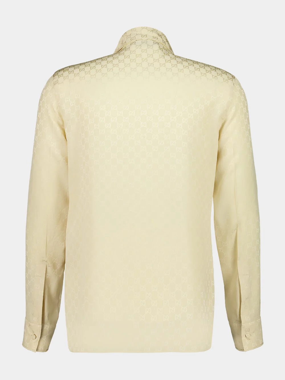 Beige GG Silk Jacquard Shirt - Image 2