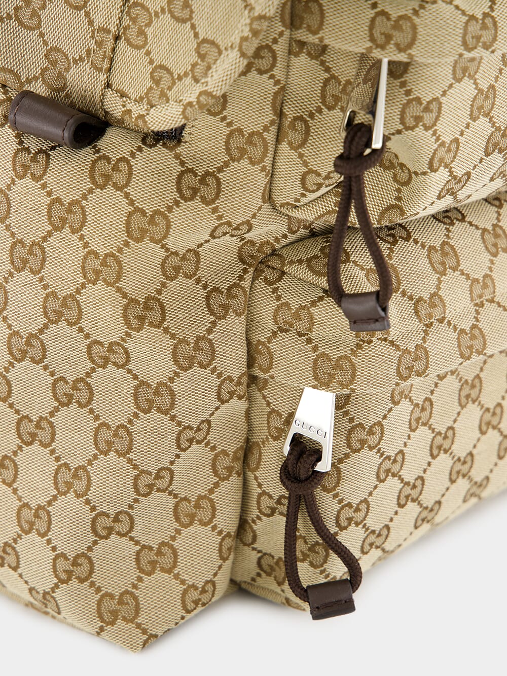 Beige Medium Backpack with GG Logo - Image 6