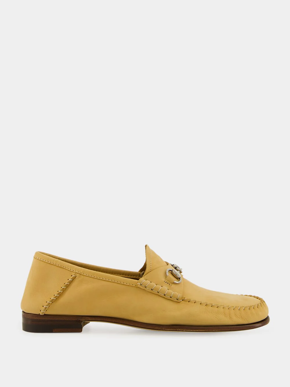 Beige Suede Gigi Loafer with Horsebit