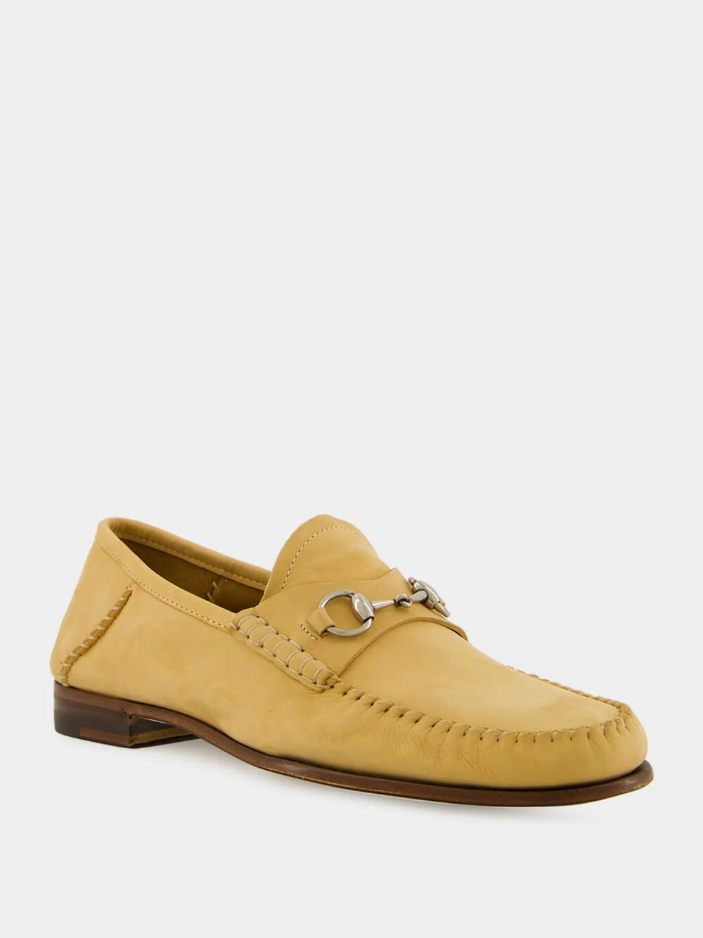 Beige Suede Gigi Loafer with Horsebit - Image 2