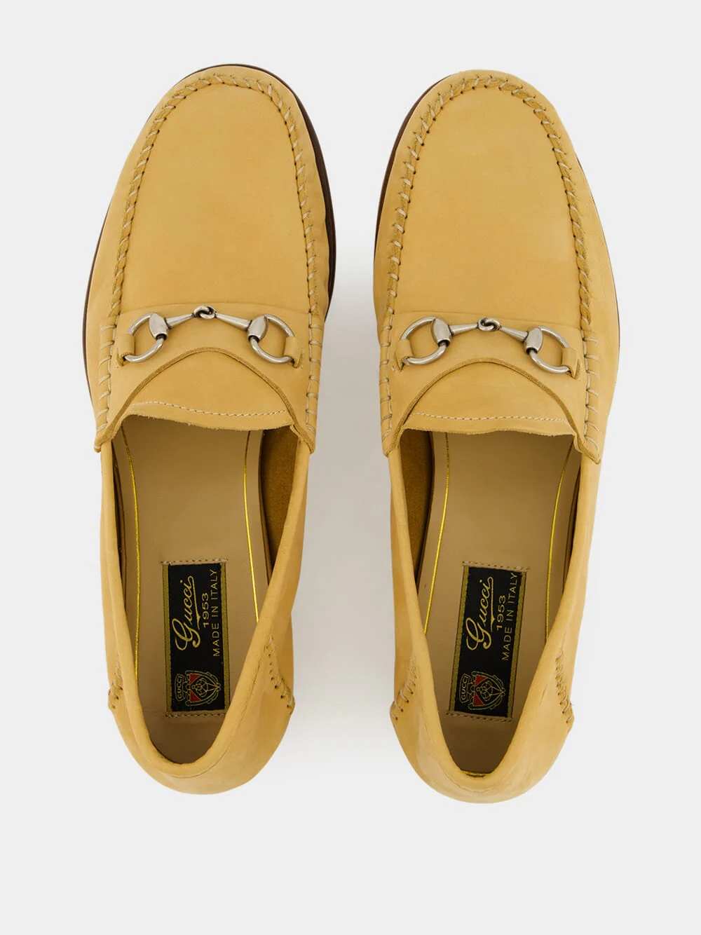 Beige Suede Gigi Loafer with Horsebit - Image 4