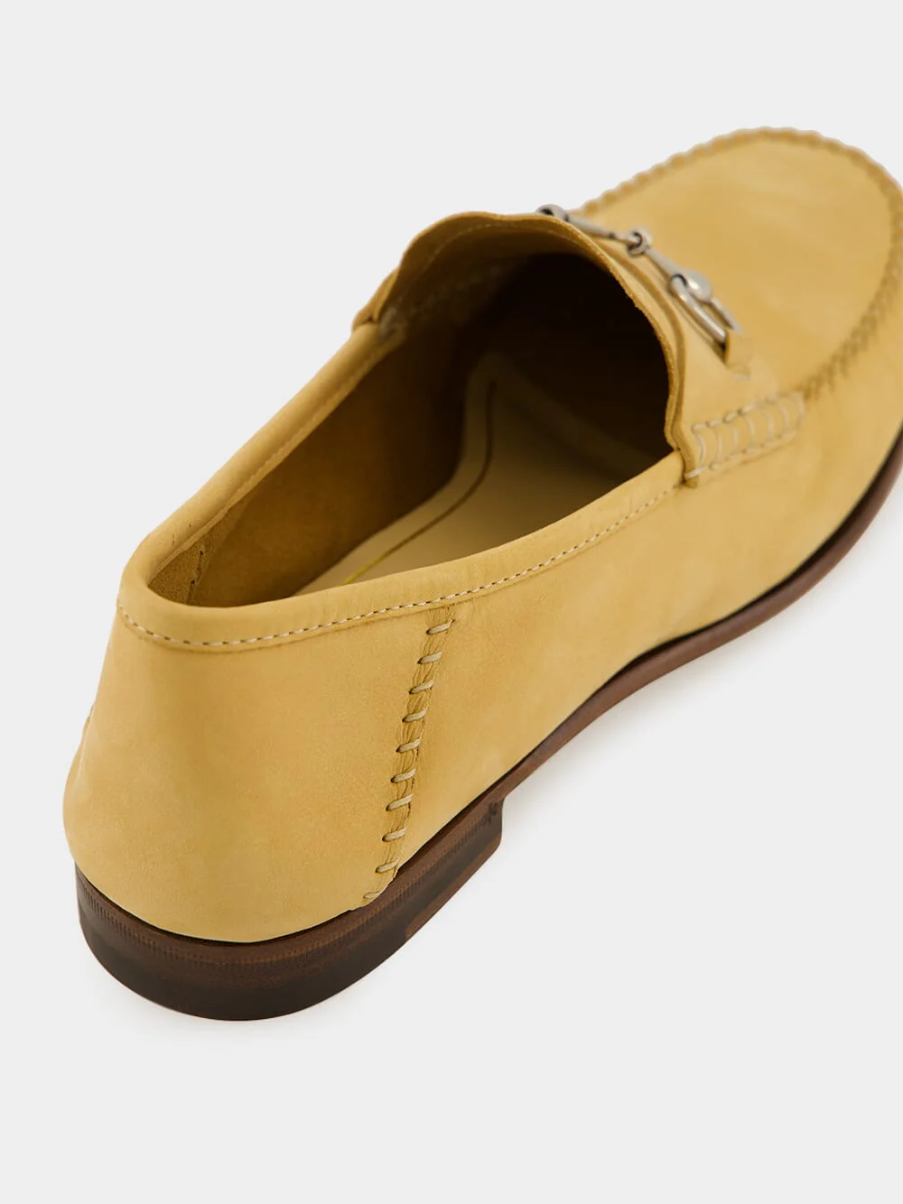 Beige Suede Gigi Loafer with Horsebit - Image 6