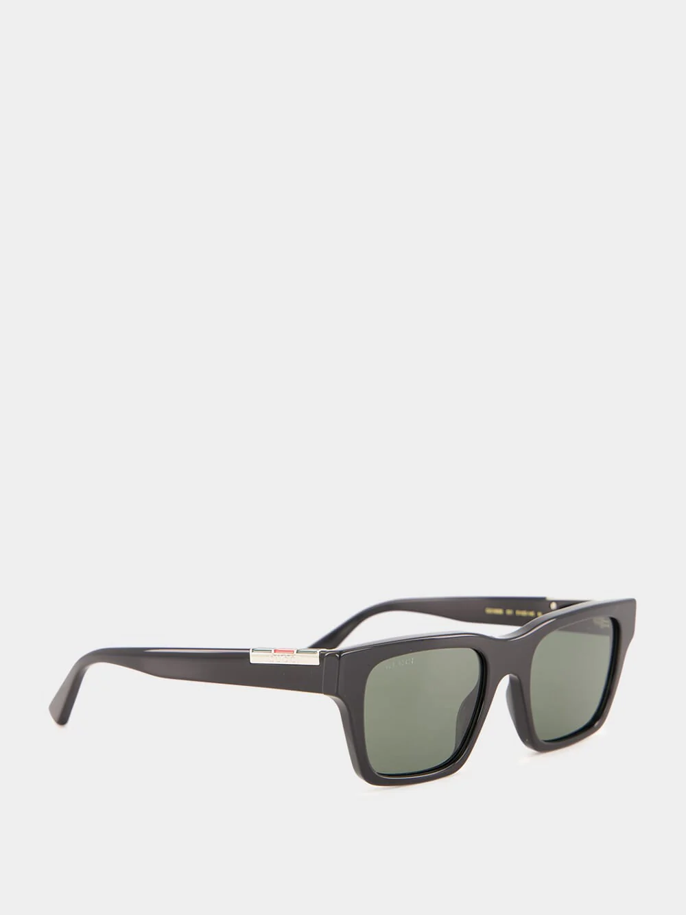 Black Acetate Rectangular Sunglasses - Image 2