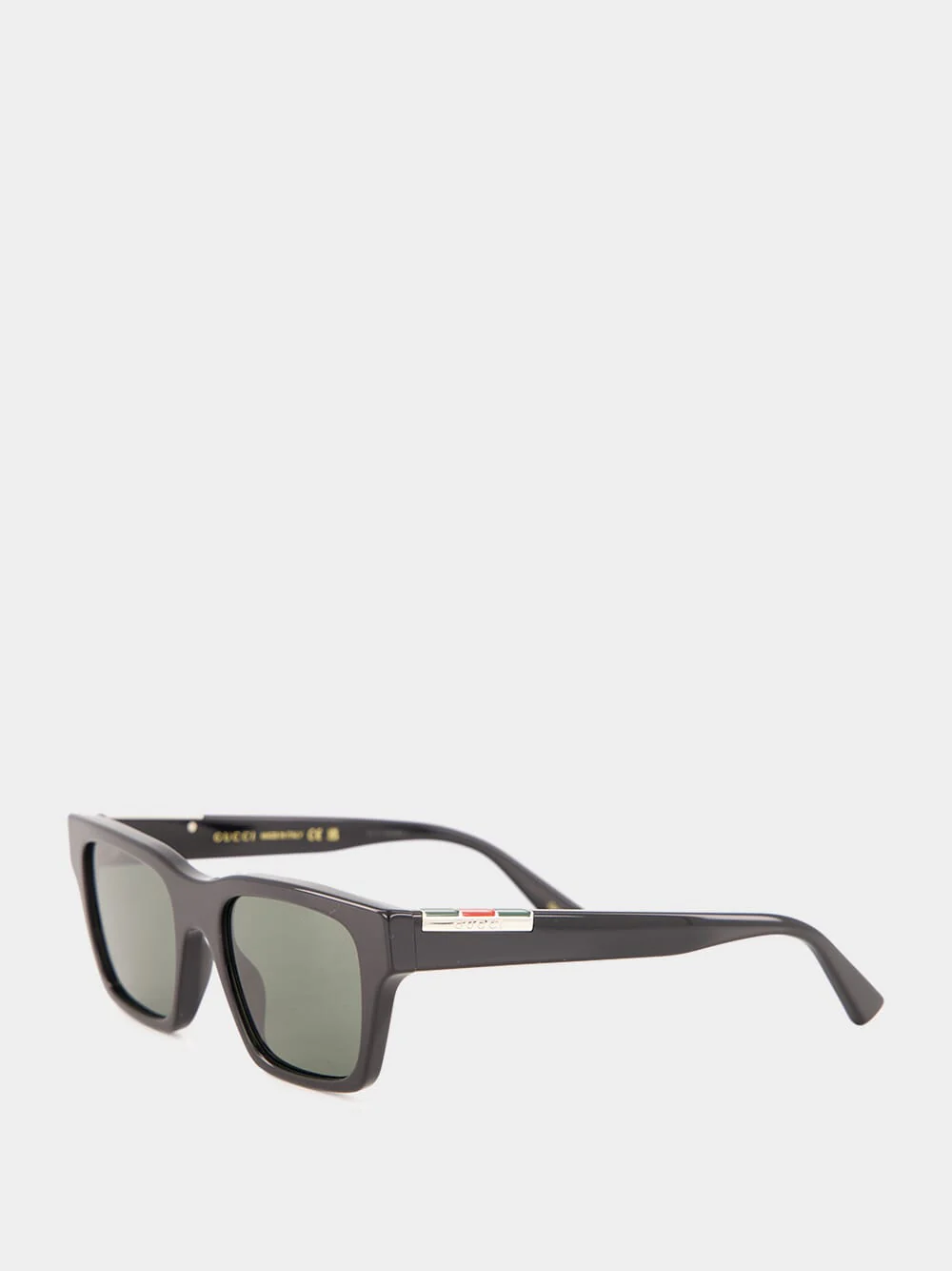 Black Acetate Rectangular Sunglasses - Image 3