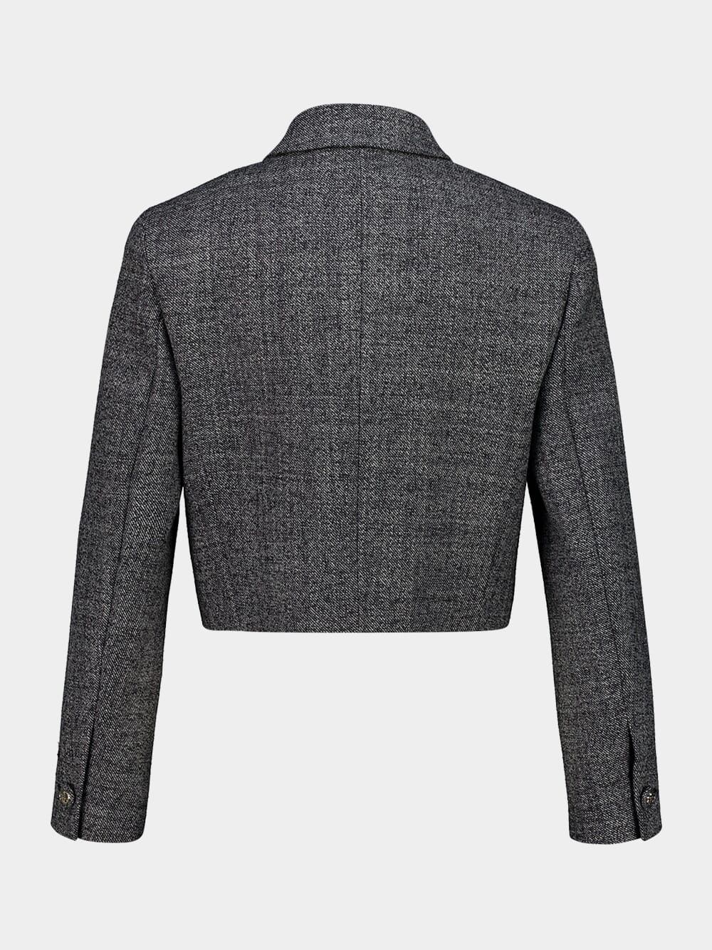 Black and White Wool Grisaille Jacket - Image 2