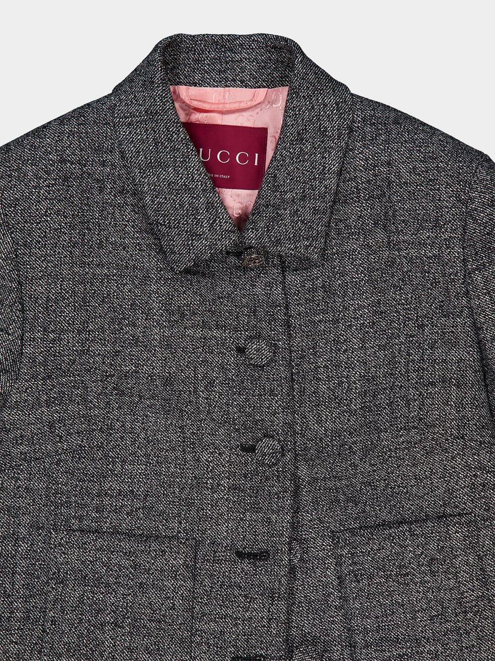Black and White Wool Grisaille Jacket - Image 5