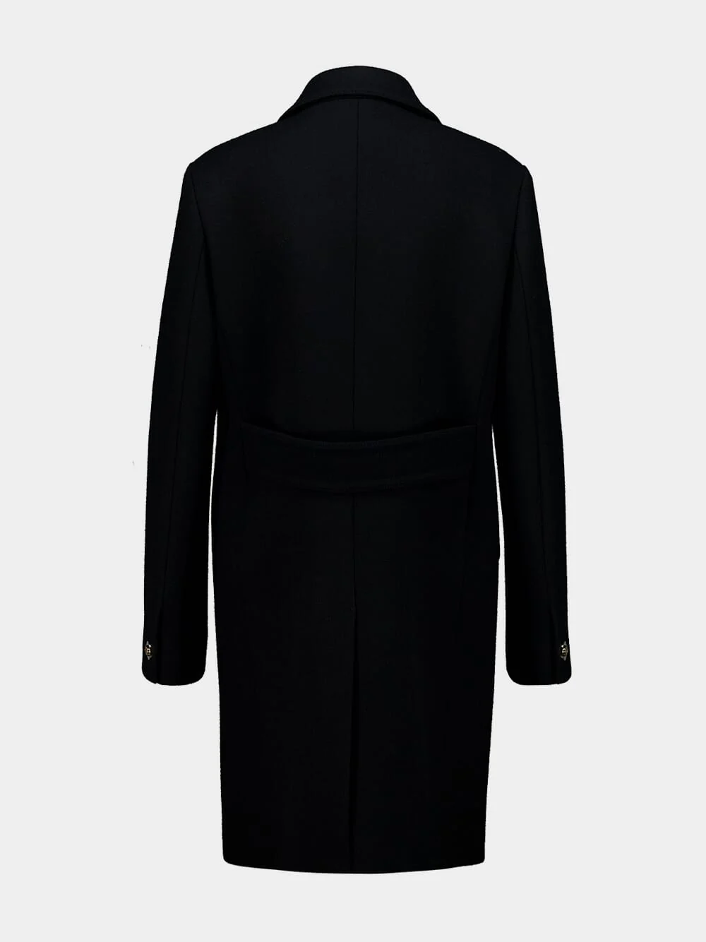 Black Batavia Wool Coat with Patch - Image 2
