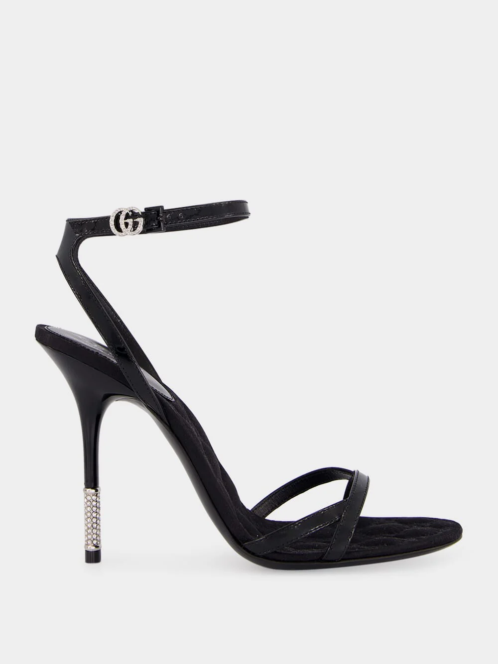 Black Calfskin High-Heel Sandals