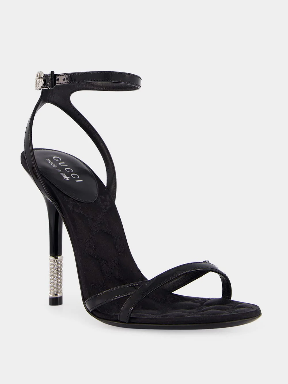 Black Calfskin High-Heel Sandals - Image 2
