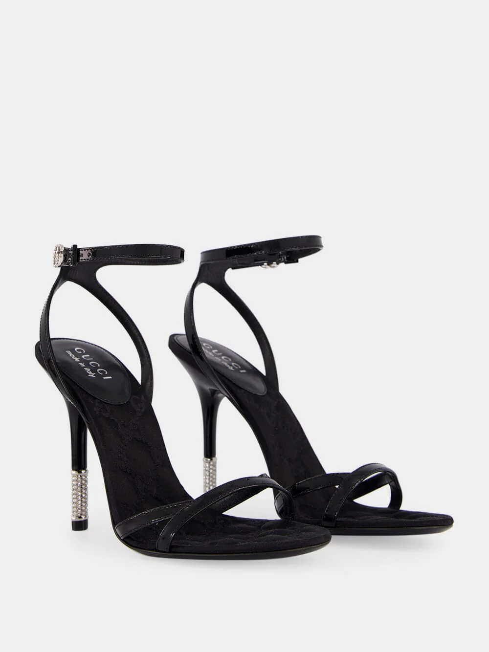 Black Calfskin High-Heel Sandals - Image 3
