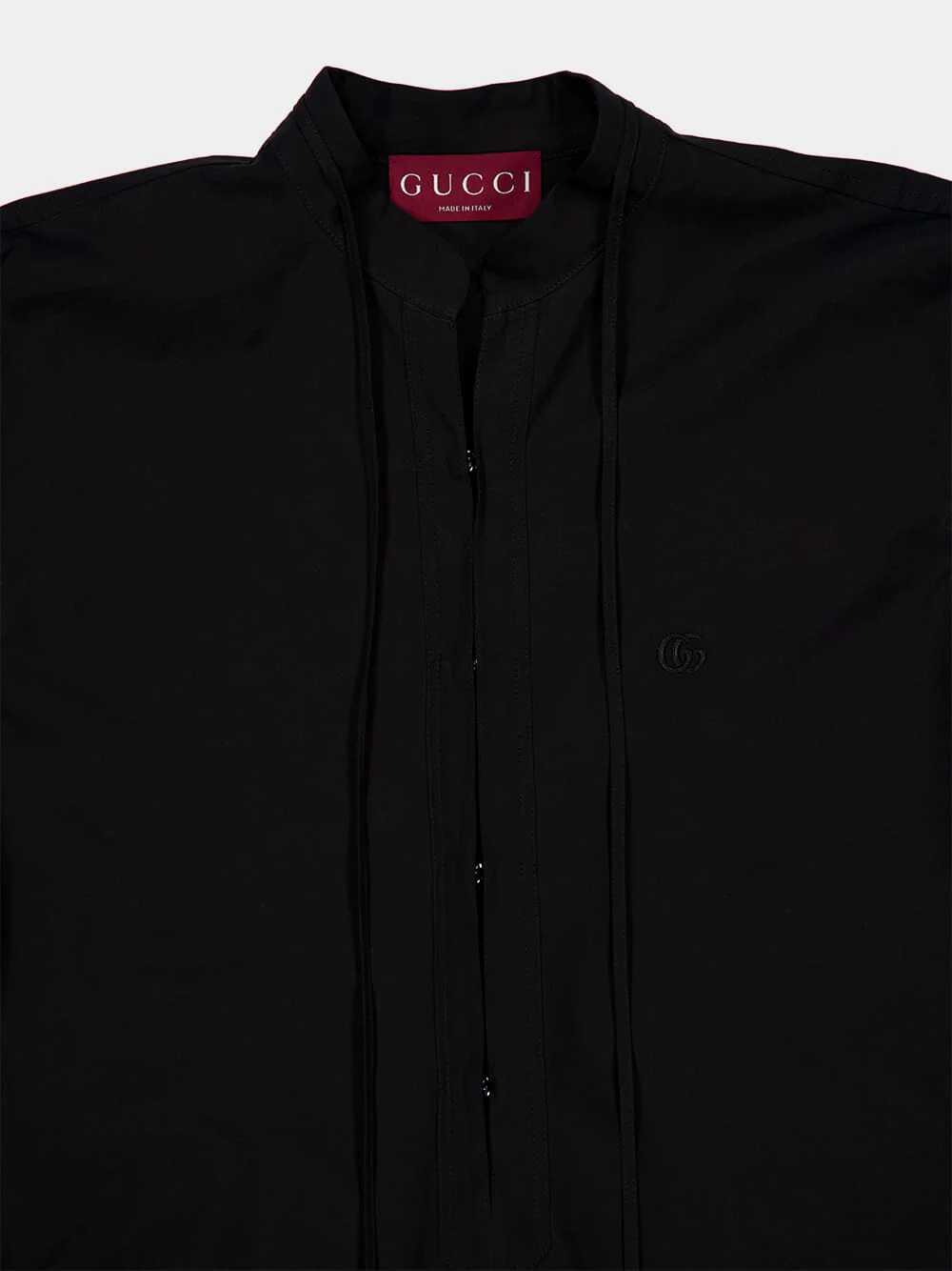 Black Cotton Dress with Horsebit Belt - Image 3