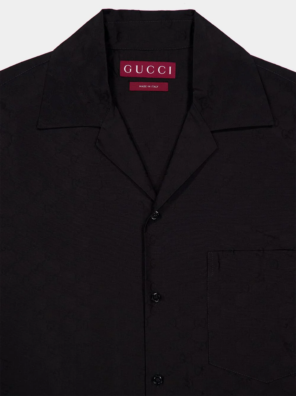 Black Cotton-Silk GG Faille Shirt - Image 3