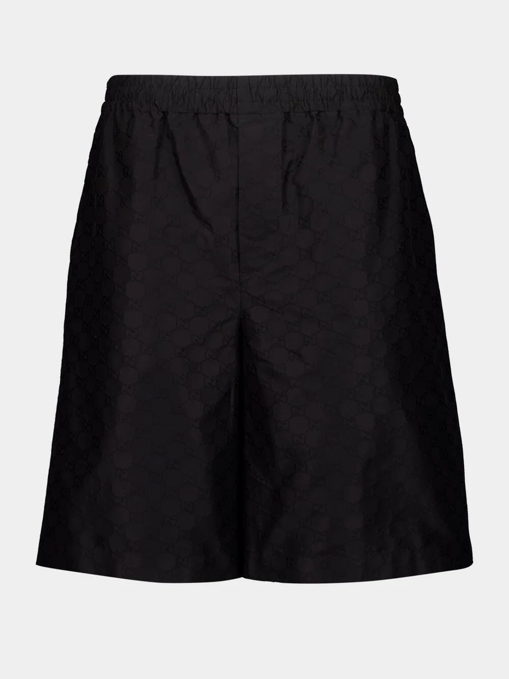 Black Cotton-Silk GG Faille Shorts