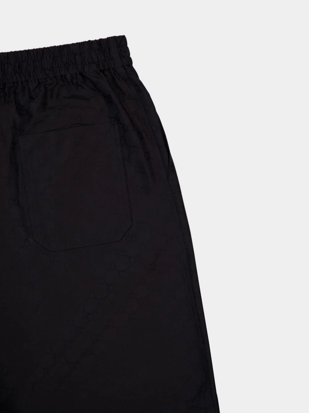 Black Cotton-Silk GG Faille Shorts - Image 4