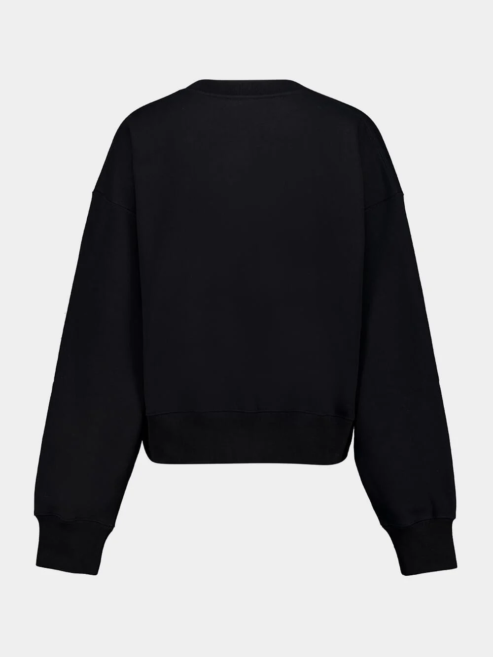 Black Cotton Sweatshirt with Horsebit - Image 2