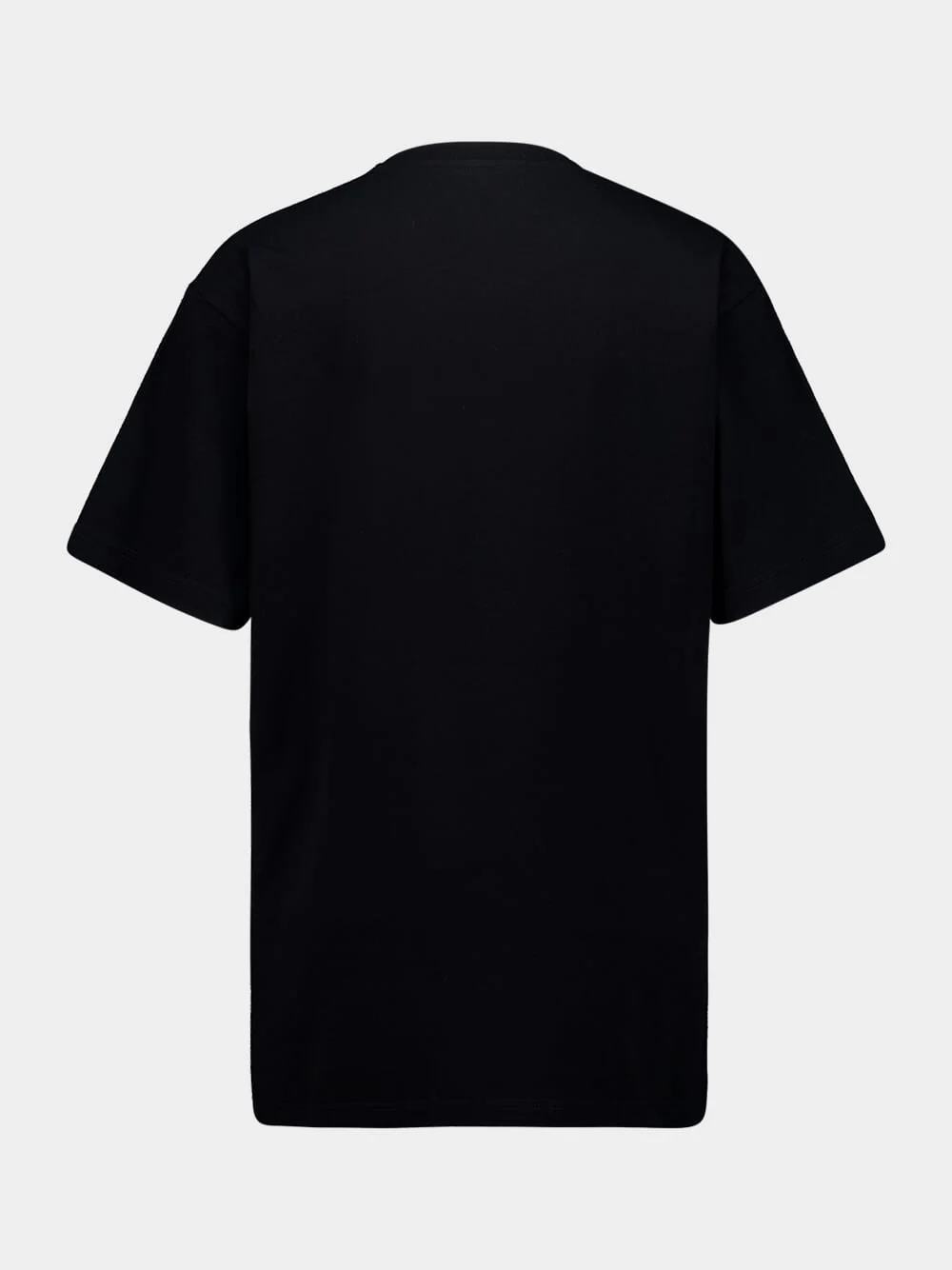 Black Cotton T-Shirt with Horsebit Beads - Image 2