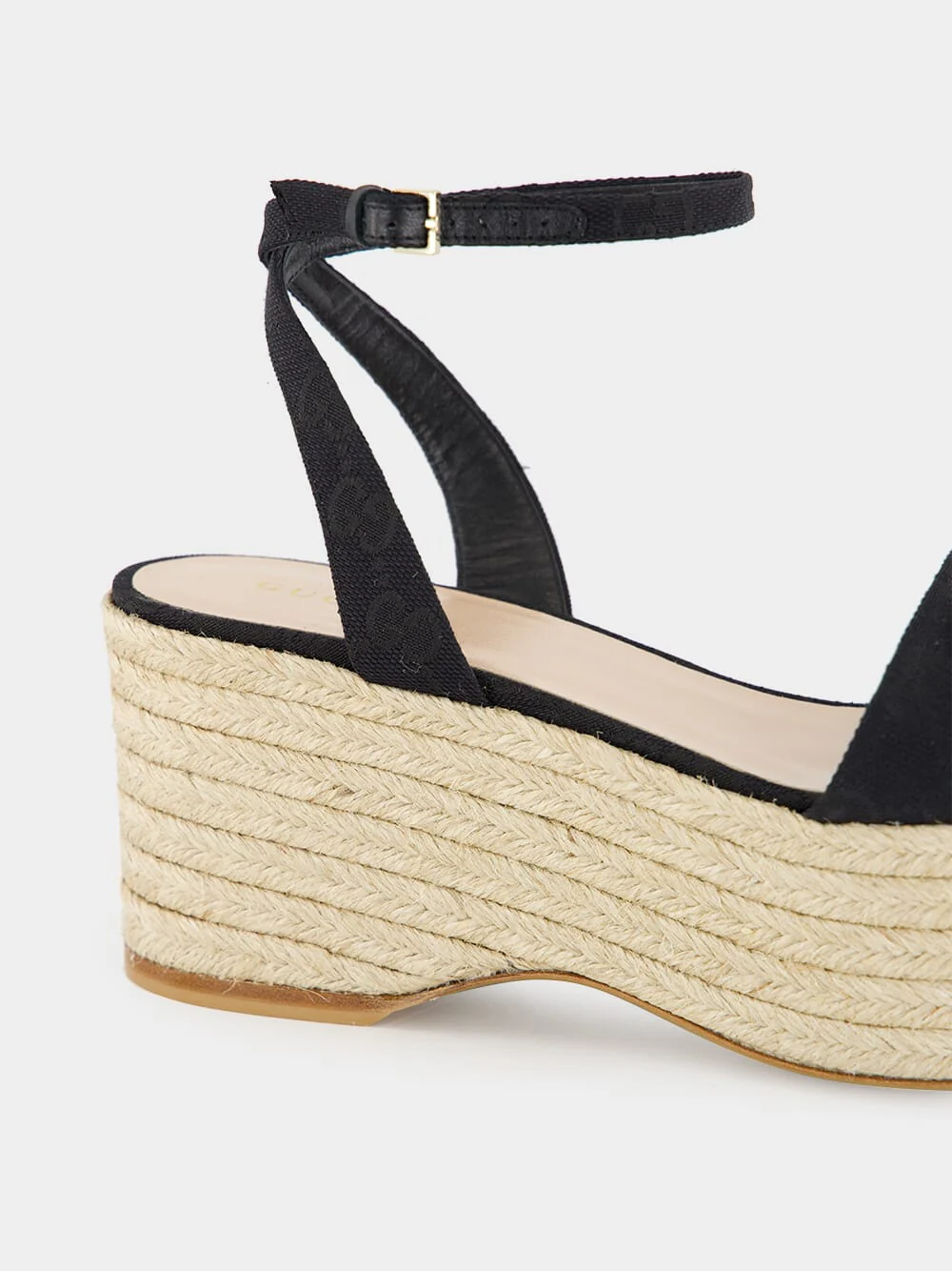 Black GG Canvas Espadrille with Horsebit - Image 5
