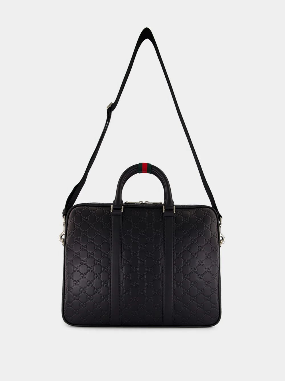 Black GG Leather Large Briefcase - Image 2