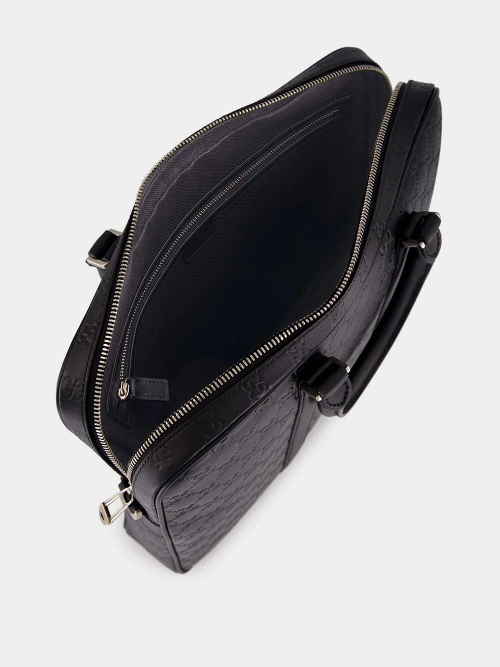 Black GG Leather Large Briefcase - Image 6