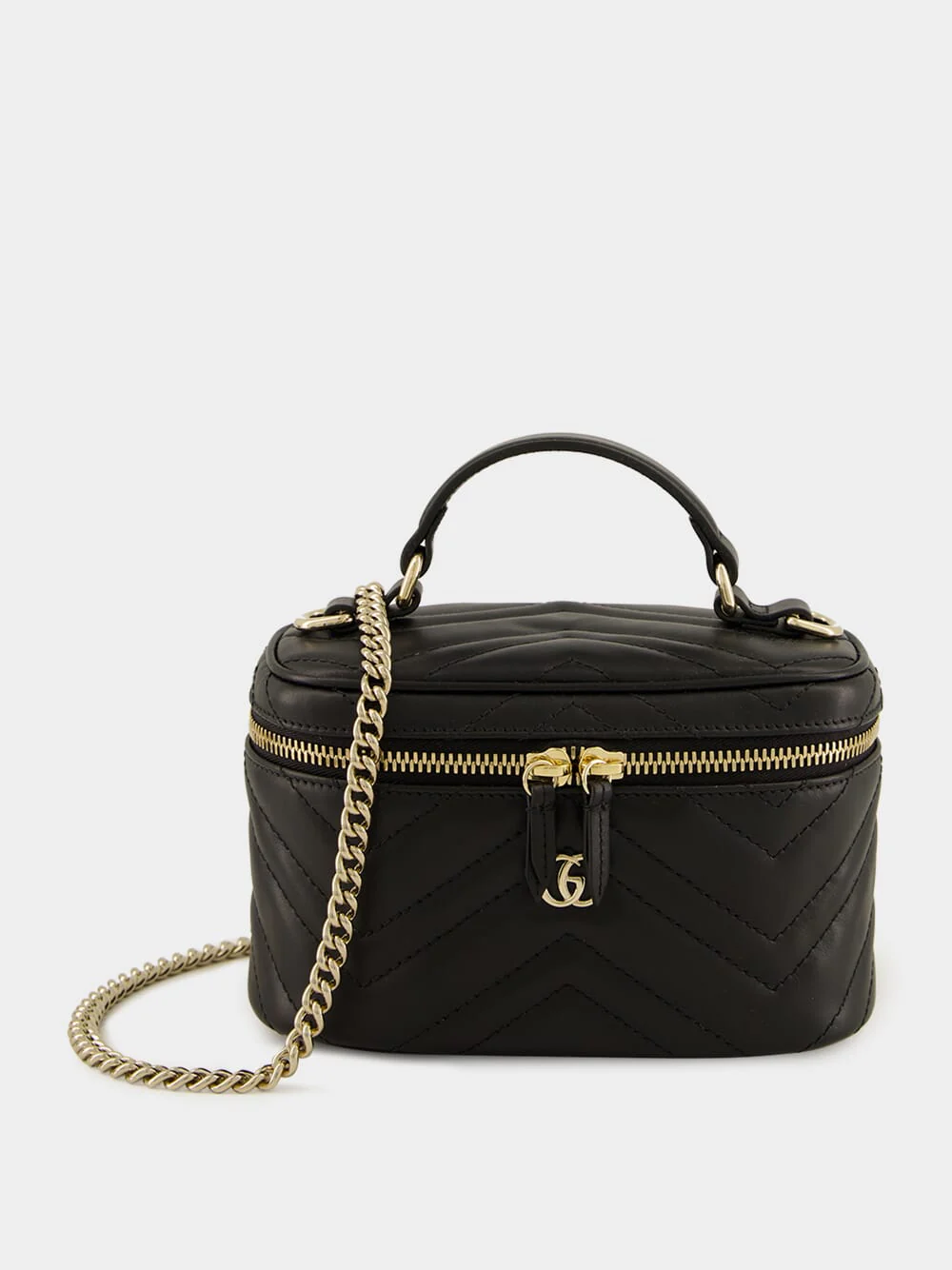 Black GG Marmont Mini Vanity Bag