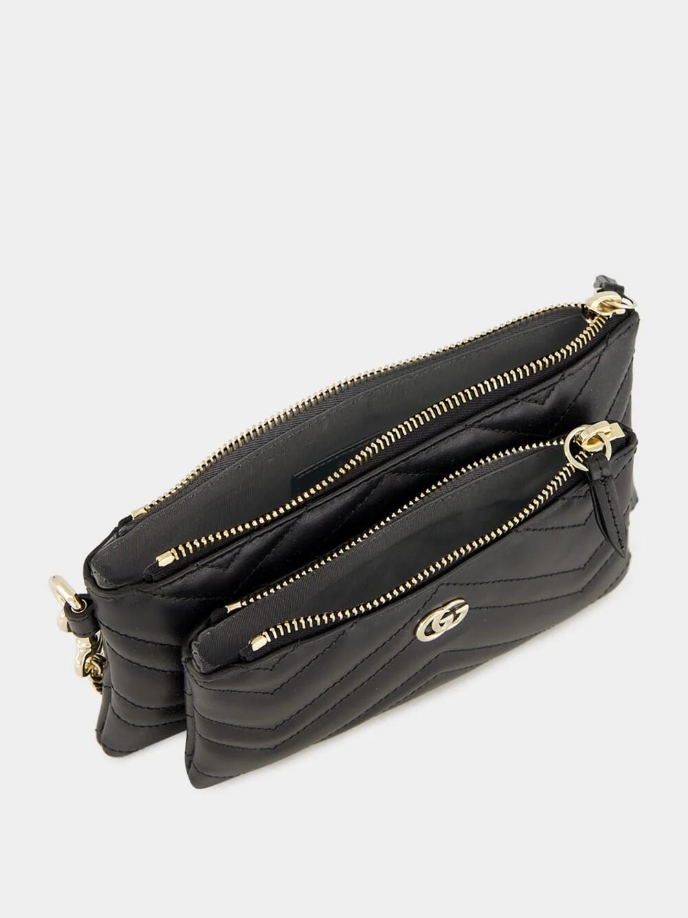 Black GG Marmont Pouch with Chain - Image 5