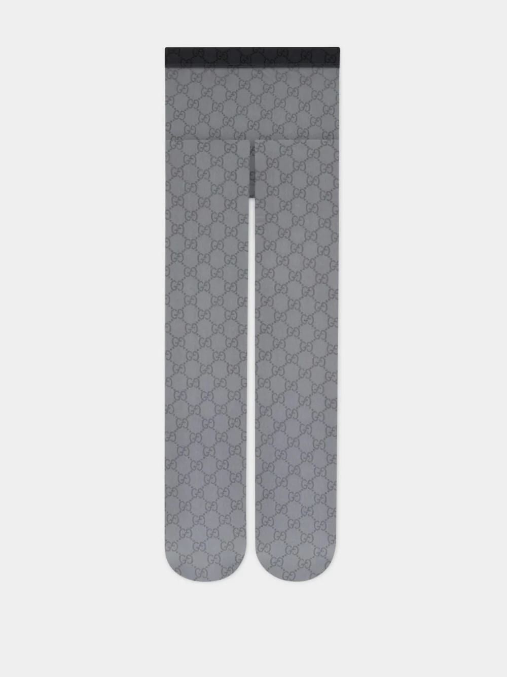 Black GG Print Stretch Nylon Tights