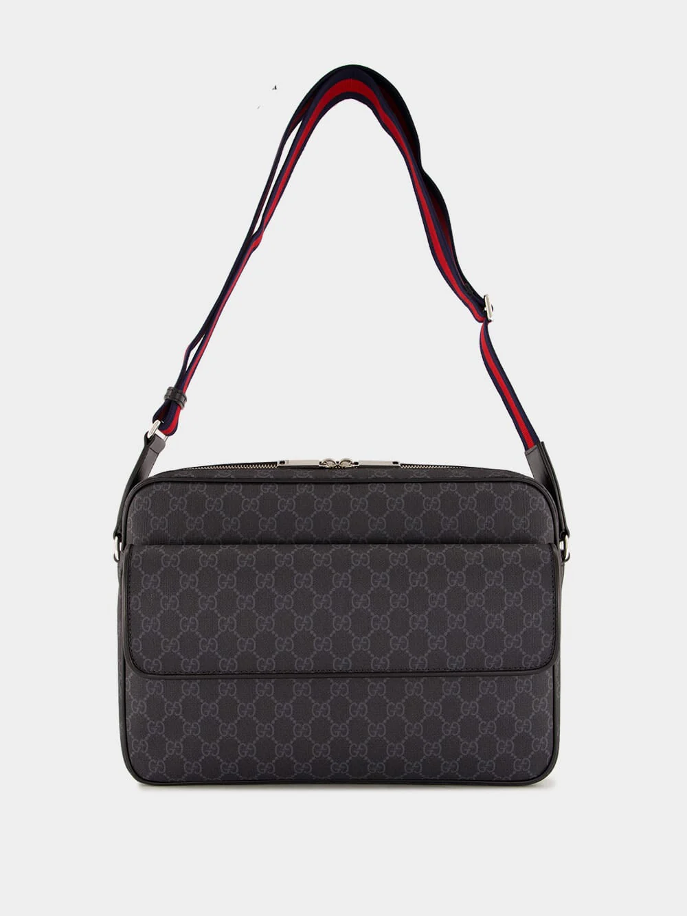 Black GG Supreme Canvas Messenger Bag - Image 2