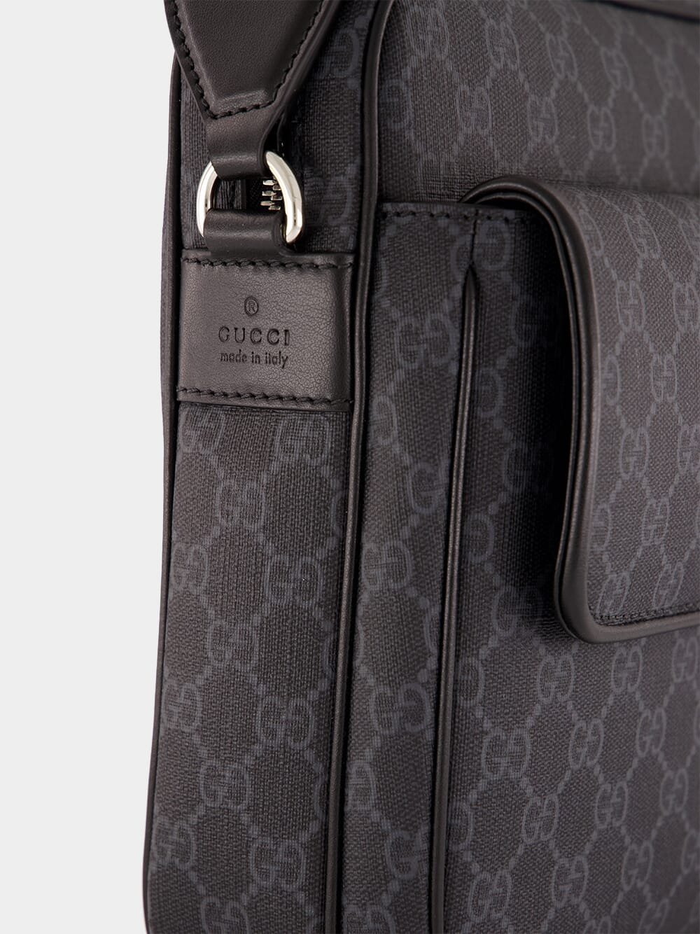 Black GG Supreme Canvas Messenger Bag - Image 7