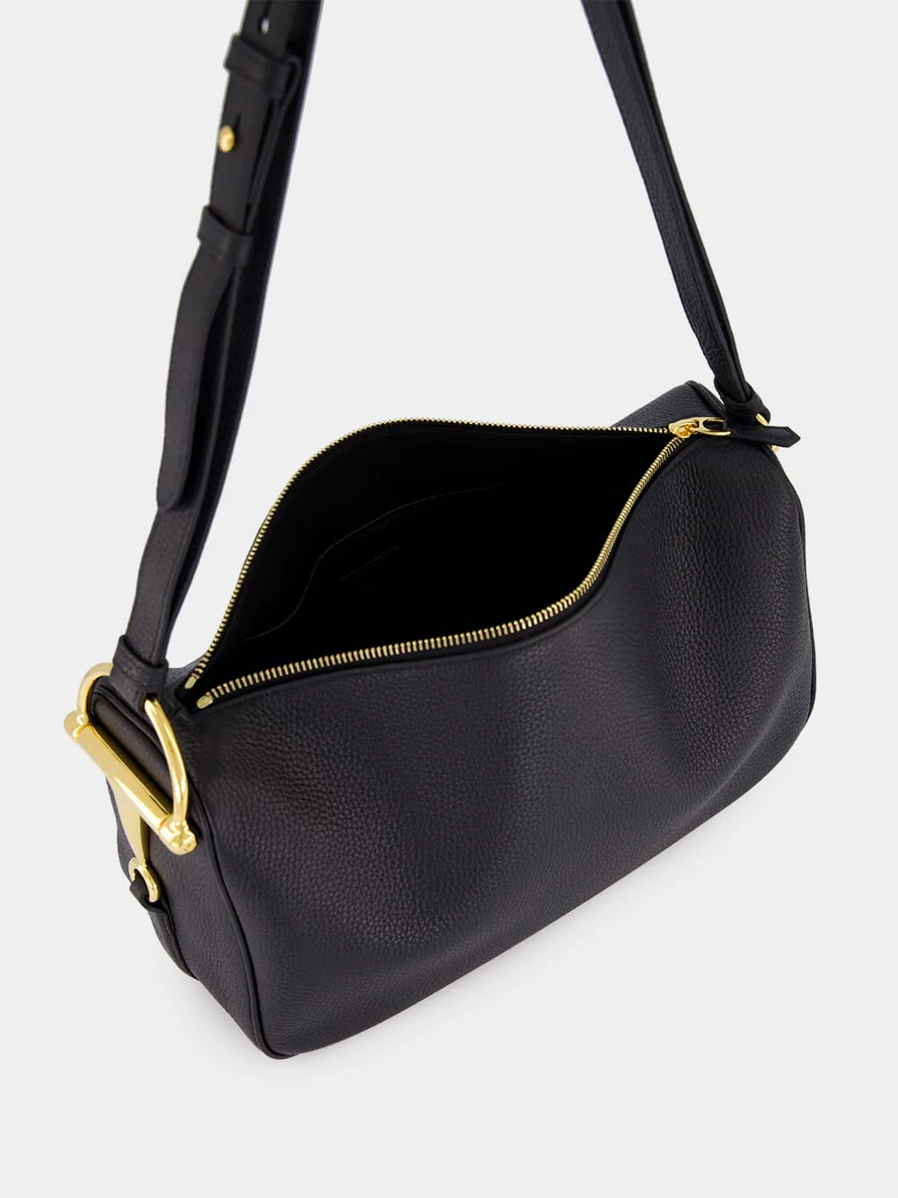 Black Half Horsebit Medium Shoulder Bag - Image 5