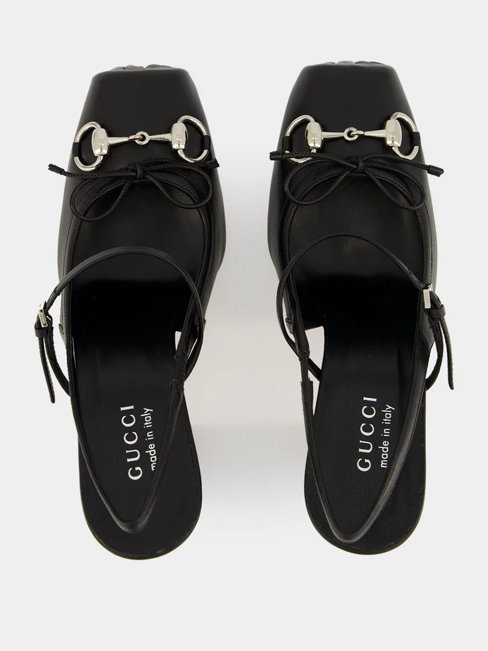 Black Horsebit Slingback Pumps - Image 4