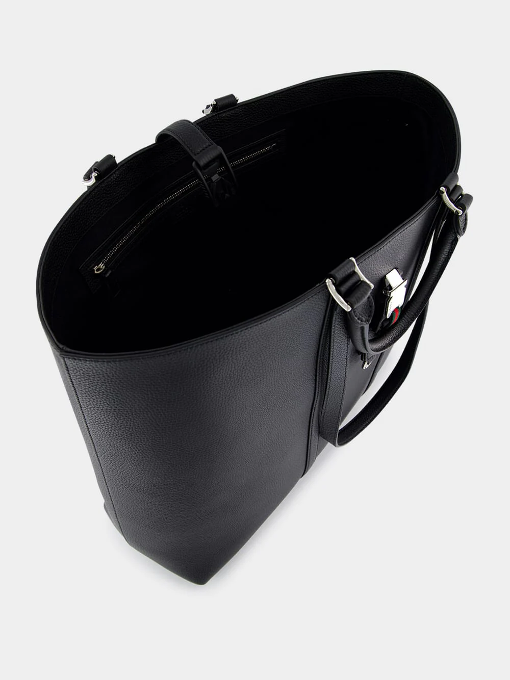Black Large Tote Bag with Web - Image 6