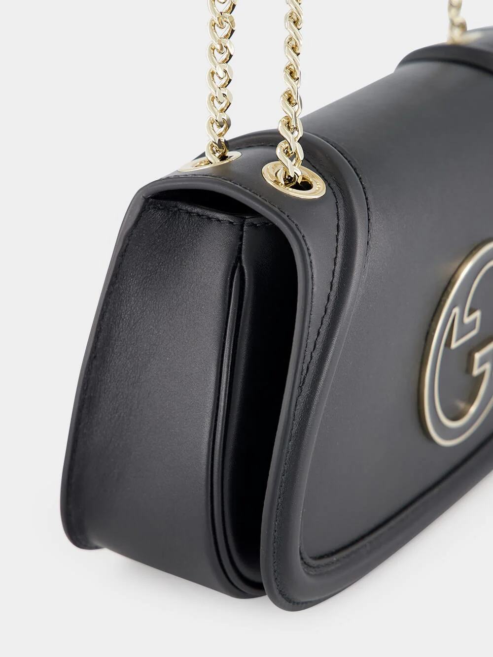 Black Leather Blondie Small Shoulder Bag - Image 8