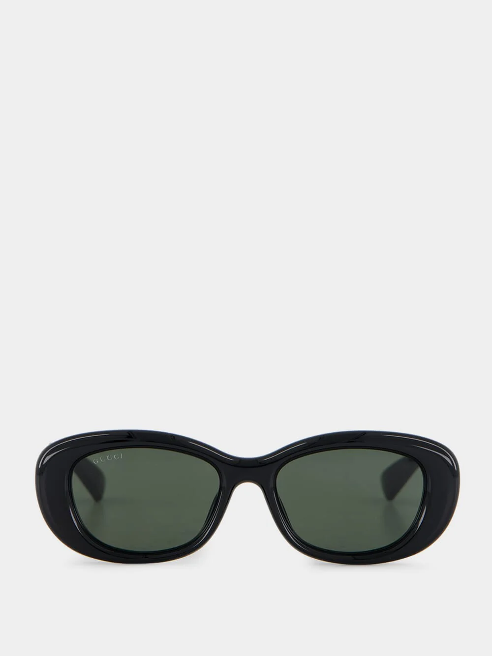 Black Low Nose Bridge Oval Sunglasses