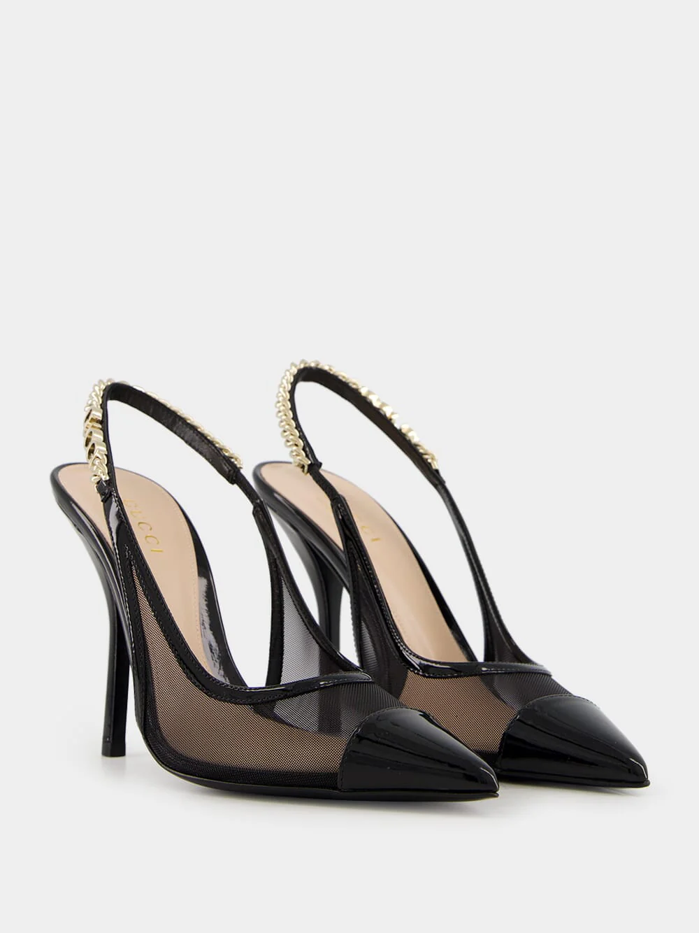 Black Mesh Signoria Slingback Pump - Image 3