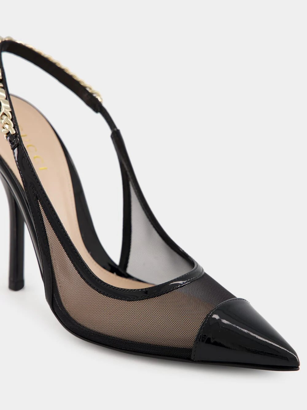 Black Mesh Signoria Slingback Pump - Image 7