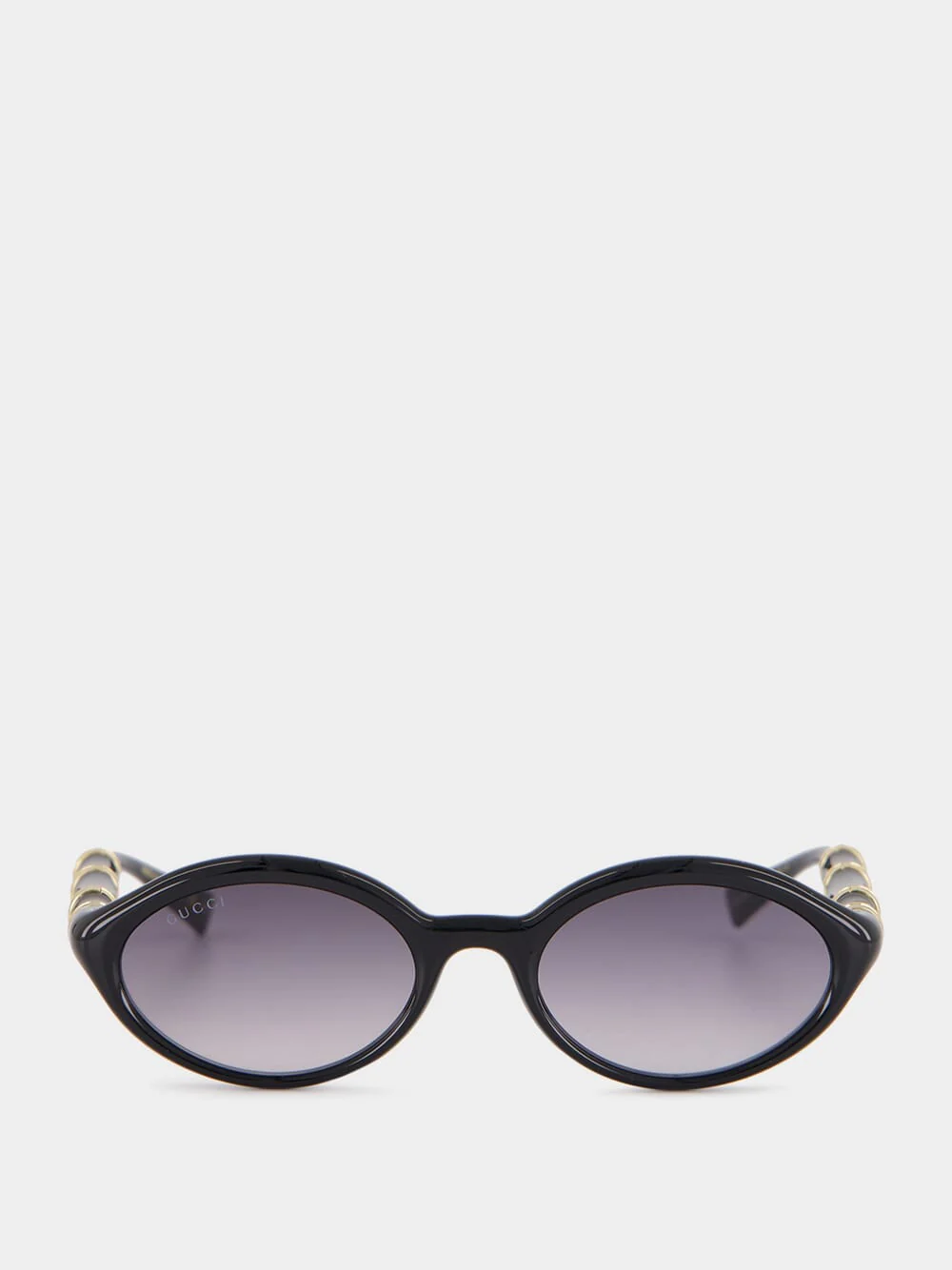 Black Oval Bamboo Sunglasses