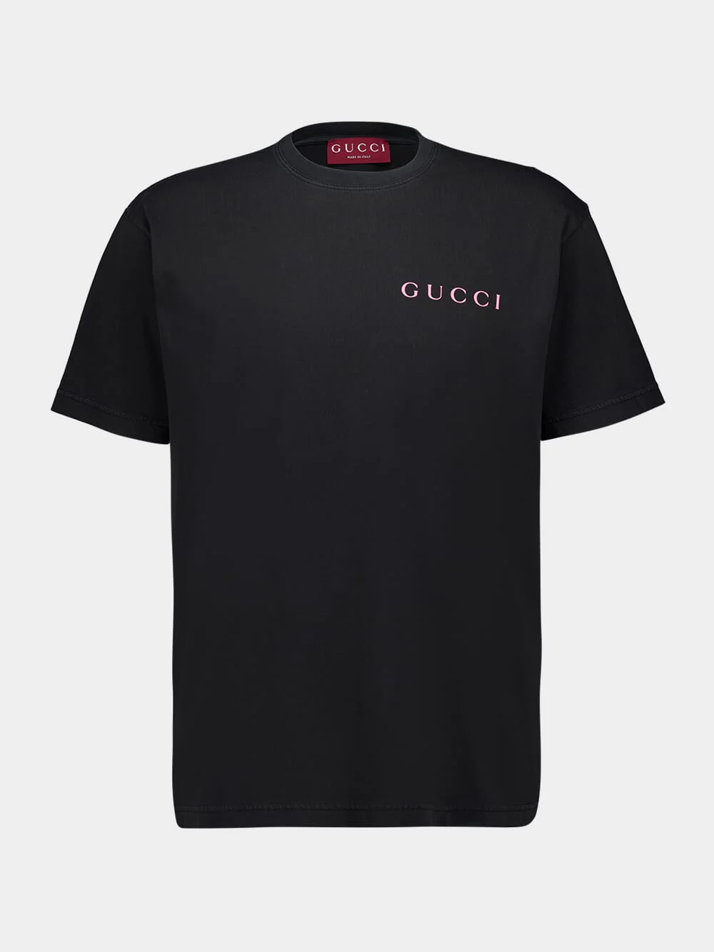 Black Printed Cotton Jersey T-Shirt
