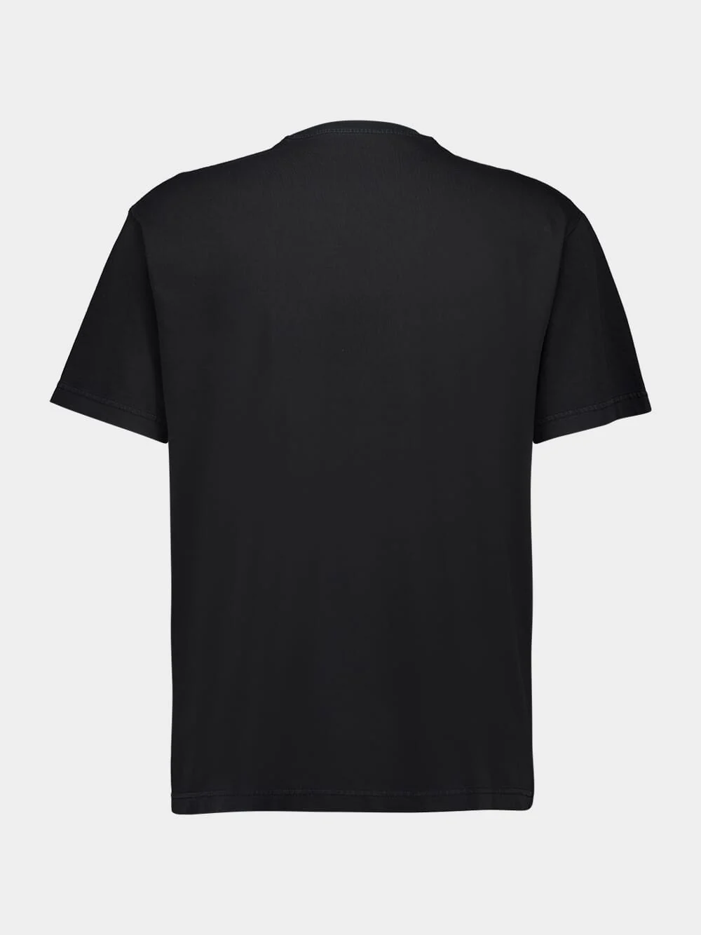 Black Printed Cotton Jersey T-Shirt - Image 2
