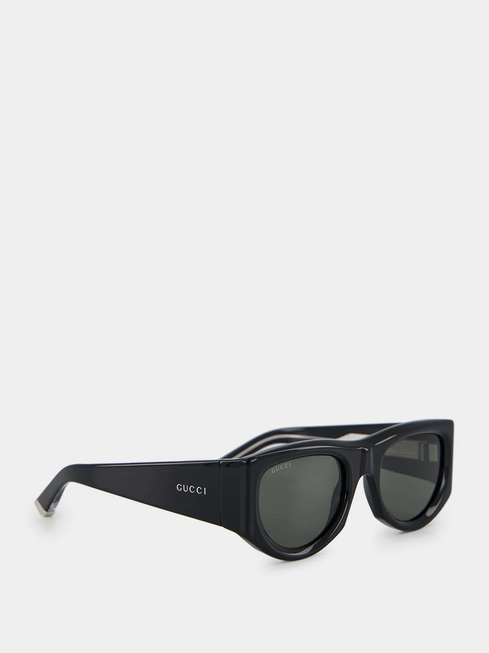 Black Rectangular-Frame Sunglasses - Image 2