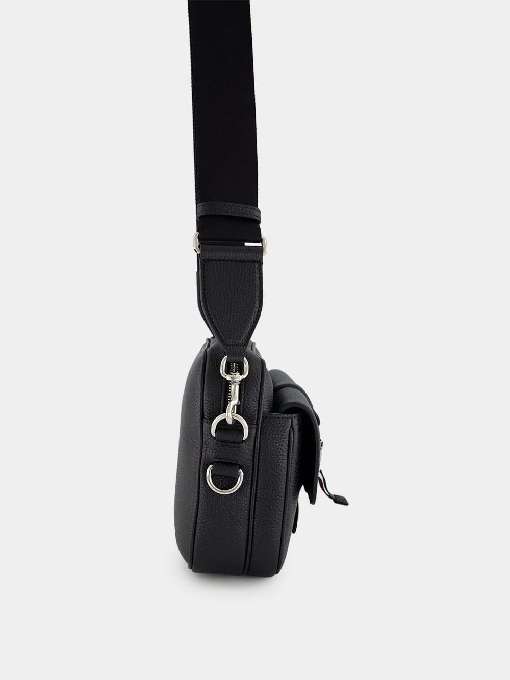 Black Small Crossbody Bag with Web - Image 4