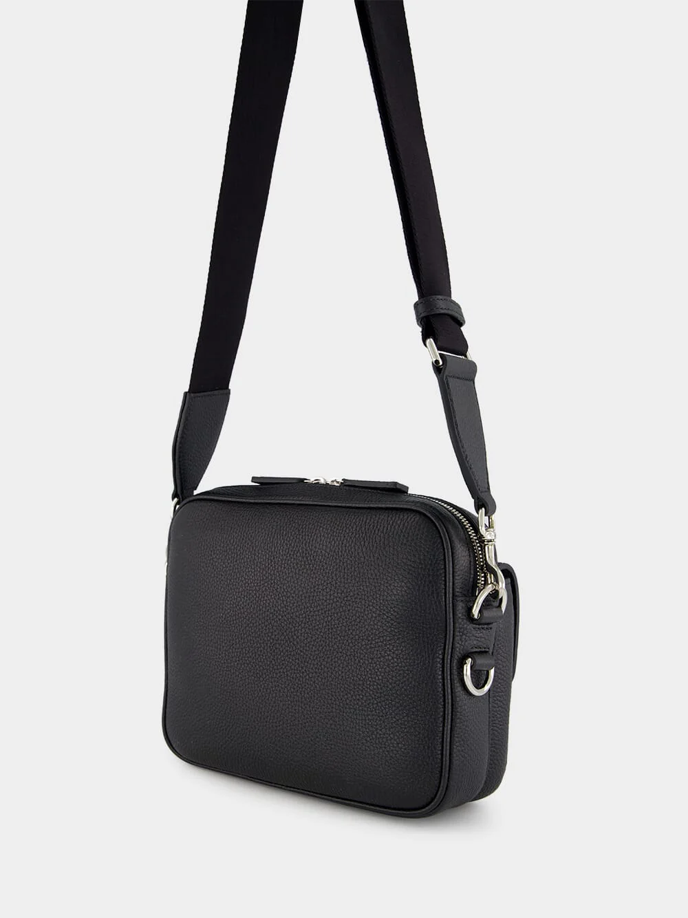 Black Small Crossbody Bag with Web - Image 5
