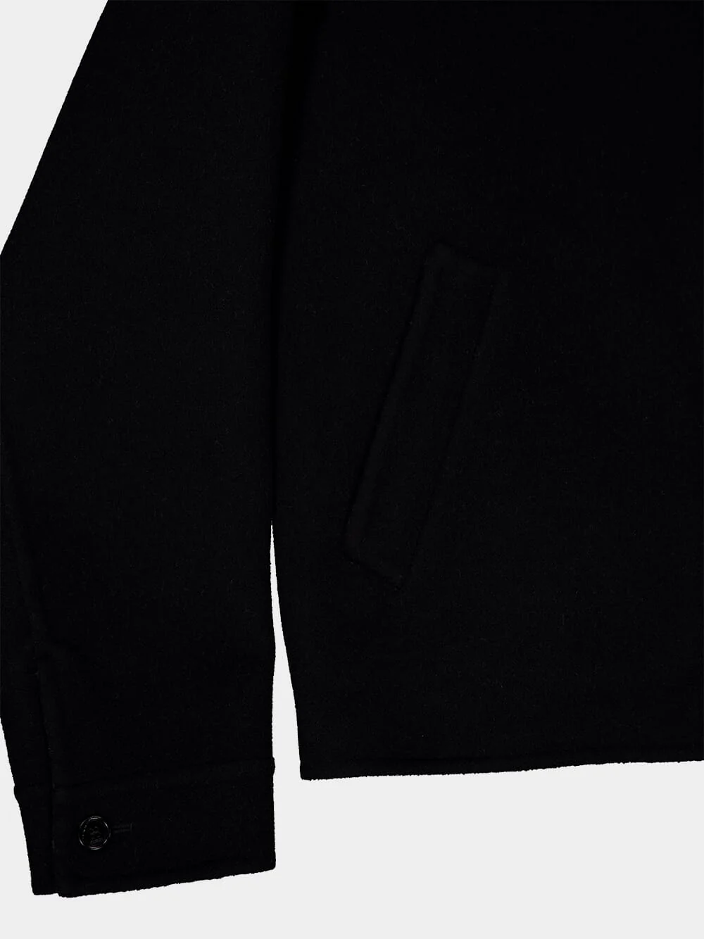 Black Wool Blouson Jacket - Image 4