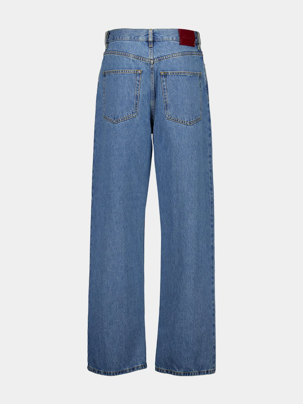 Blue Baggy Fit Bleach Denim Jeans - Image 2