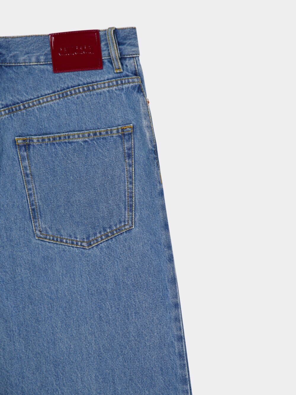 Blue Baggy Fit Bleach Denim Jeans - Image 4