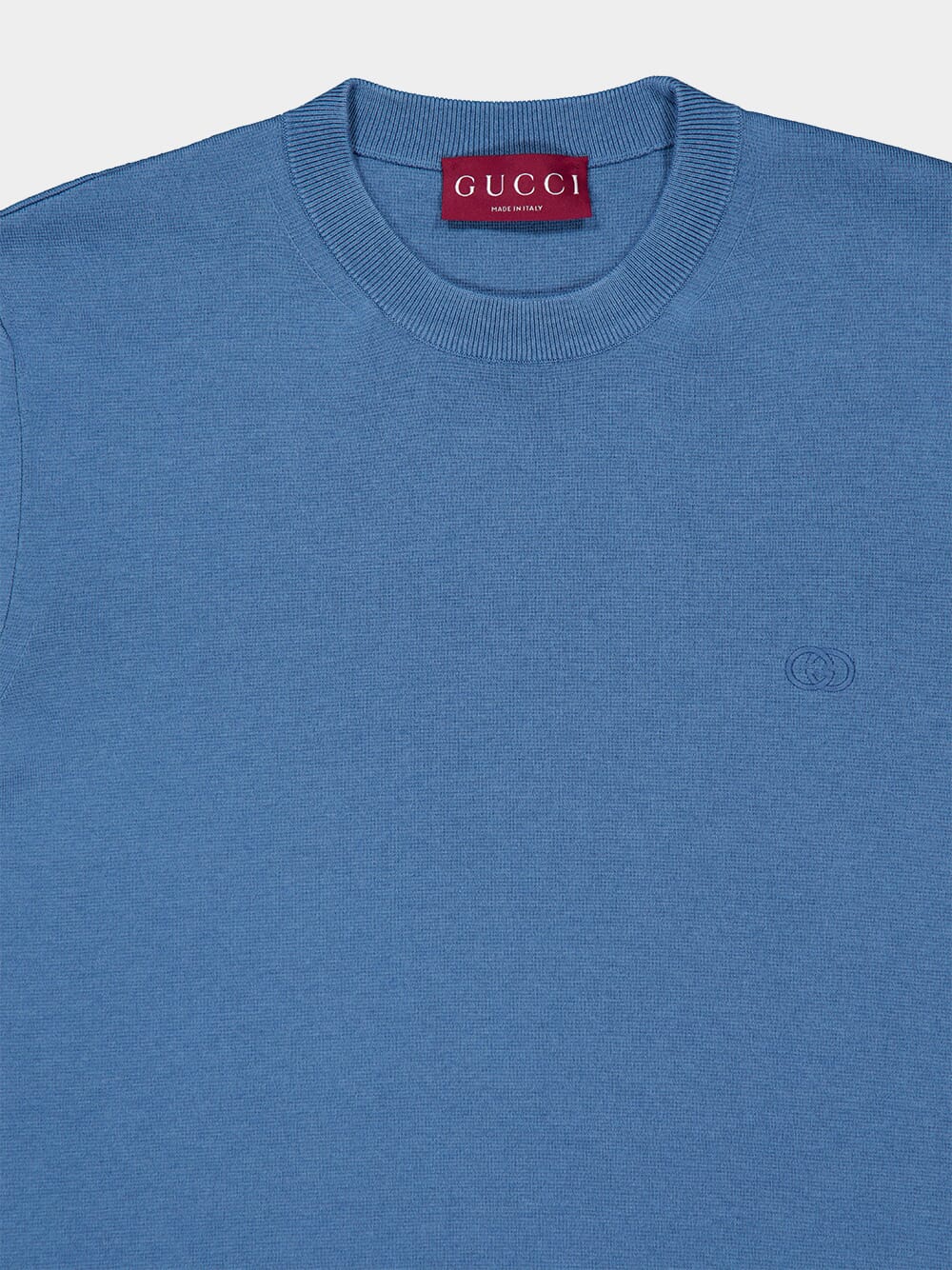 Blue Cotton Short-Sleeve T-Shirt - Image 3