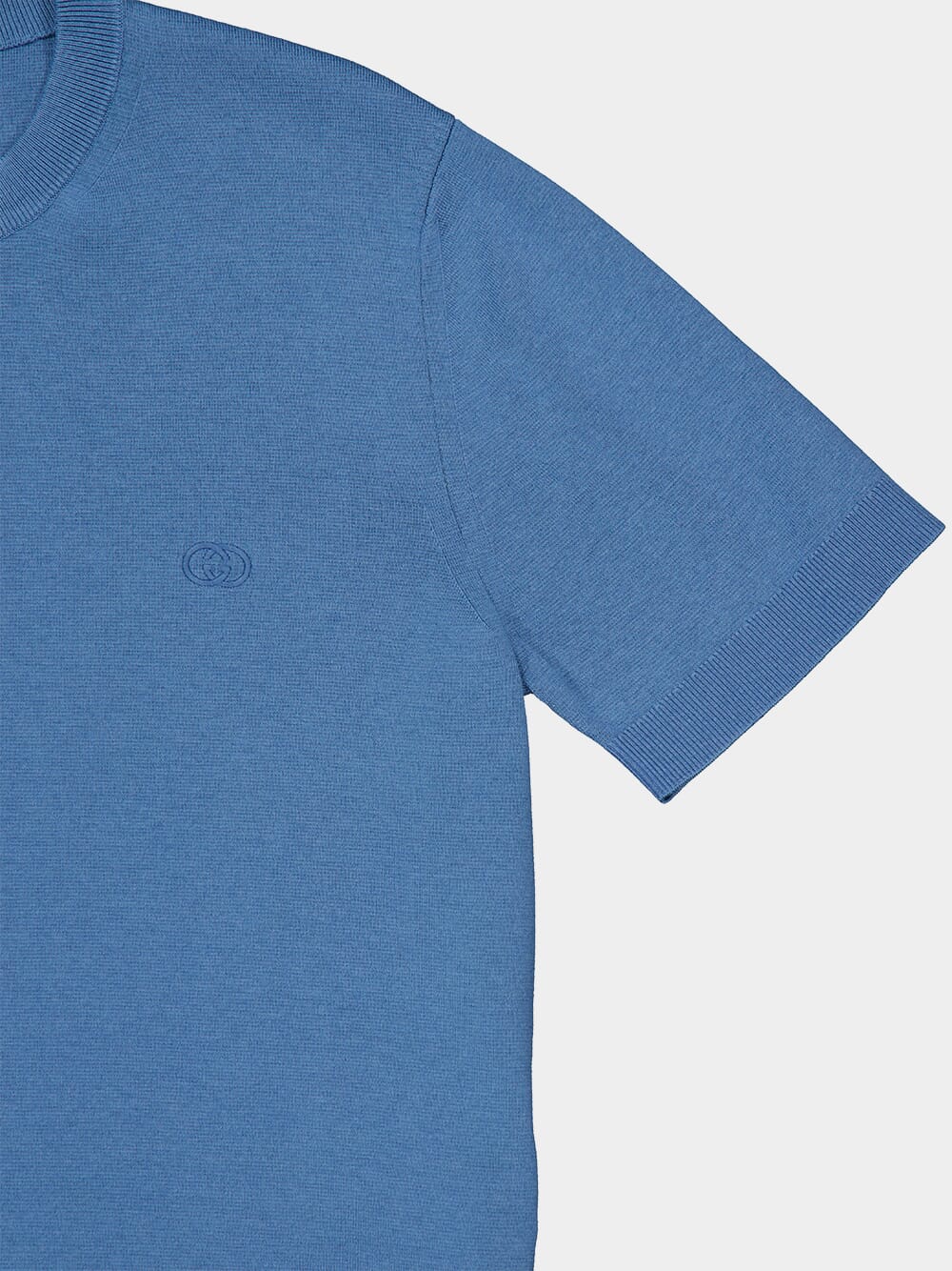 Blue Cotton Short-Sleeve T-Shirt - Image 4
