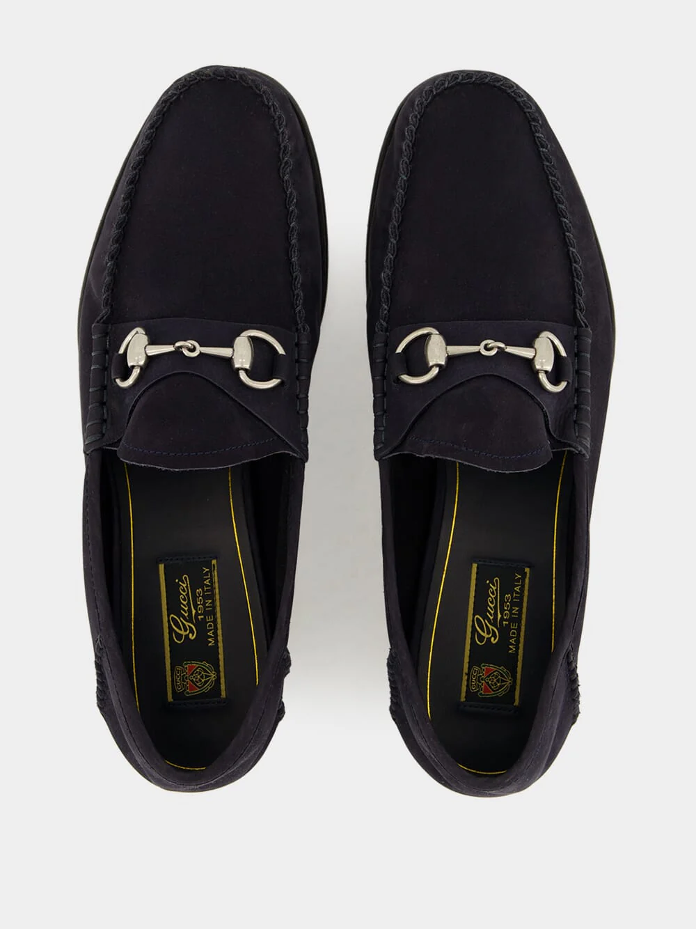 Blue Nabuk Leather Moccasins with Horsebit - Image 4