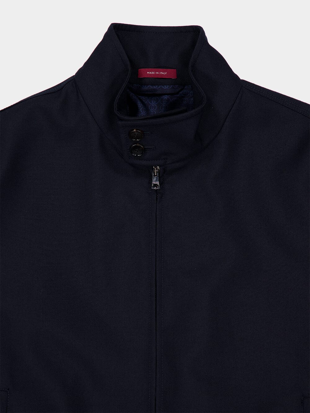 Blue Wool Blend Bomber Jacket - Image 3