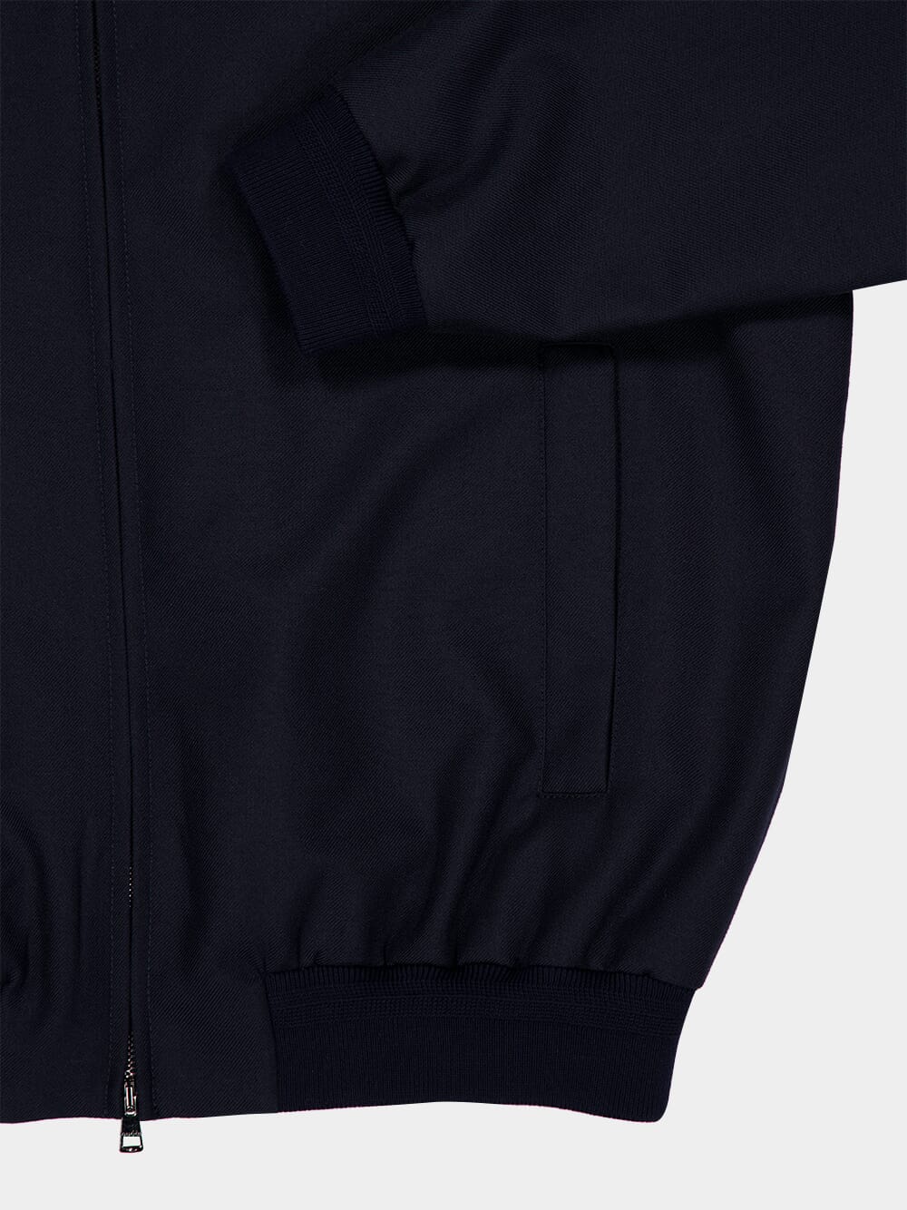 Blue Wool Blend Bomber Jacket - Image 4